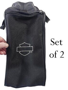 Harley Davidson Geniune OEM Black Nylon Saddle Bag Set of 2 Soft Liner Luggage